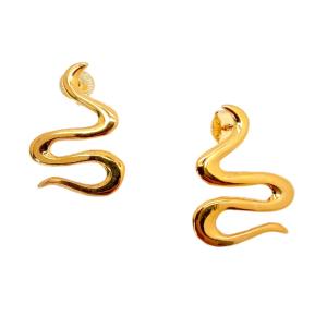 BRINCO SERPENTE FOLHEADO A OURO 18K - 