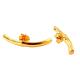 BRINCO EAR HOOK FOLHEADO A OURO 18K - 4CM