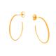 BRINCO LISO OVAL ABERTO FOLHEADO A OURO 18K - 4CM