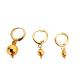 BRINCO TRIO ARG BOLINHAS FOLHEADO A OURO 18K -  2 CM 