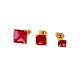 BRINCO TRIO QUADRADO RED FOLHEADO A OURO 18K 