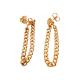 BRINCO LONG CORRENTE FOLHEADO A OURO 18K - 3,8CM