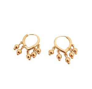 ARGOLA PINGNTES BOLINHAS FOLHEADO A OURO 18K -1,2CM