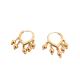 ARGOLA PINGNTES BOLINHAS FOLHEADO A OURO 18K -1,2CM