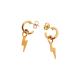 ARGOLA COM PINGENTE RELAMPAGO FOLHEADO A OURO 18K - 3,6CM