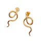 BRINCO SERPENTE FOLHEADA A OURO 18K - 3,6CM