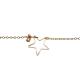 PULSEIRA OVAL PINGENTE ESTRELA FOLHEADO A OURO 18K - 20,2CM