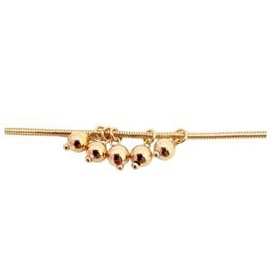 PULSEIRA LIVE BOLINHAS FOLHEADO A OURO 18K - 20CM