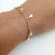 PULSEIRA GOTA FOLHEADA A OURO 18K - 20CM