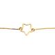 PULSEIRA VENEZA ESTRELA FOLHEADA A OURO 18K - 20,5CM