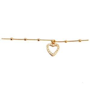 PULSEIRA VENEZA CORA FOLHEADA A OURO 18K - 20,5CM