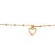 PULSEIRA VENEZA CORA FOLHEADA A OURO 18K - 20,5CM