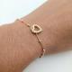 PULSEIRA VENEZA CORA FOLHEADA A OURO 18K - 20,5CM