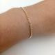 PULSEIRA GRUMET PEQ FOLHEADA A OURO 18K -22CM