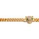 PULSEIRA GRUMET LEOPARDA FOLHEADA A OURO 18K - 20CM