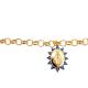 PULSEIRA SRA APARECIDA ZIRC FOLHEADA A OURO 18K-  21,5CM