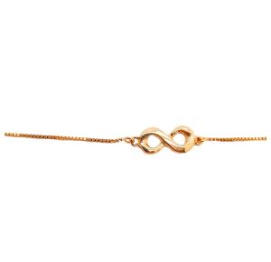 PULSERA INFINITO FOLHEADO A OURO 18K - 18,5CM