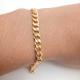 PULSEIRA GRUMERT FOLHEADA A OURO 18K  - 19CM