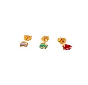 TRIO GOTAS  FOLHEADO A OURO 18K