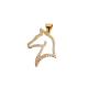 PINGENTE CAVALO  FOLHEADO A OURO 18K - 2,4CM