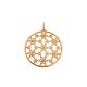 PINGENTE CIRCULO ESTRELAS FOLHEADO A OURO 18K - 4,8CM