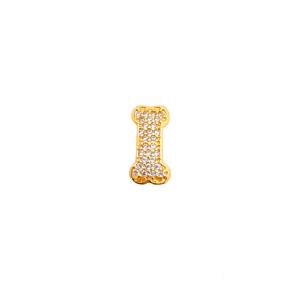 PINGENTE OSSO PET FOLHEADO A OURO 18K - 2,2CM