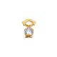 PINGENTE MENINA ZIRC CORA  FOLHEADO A OURO 18K - 1,2CM