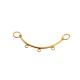 PINGENTE CANGA TRIPLO LISO FOLHEADO A OURO 18K - 4CM