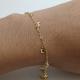 PULSEIRA PING LUA FOLHEADO A OURO 18K - 19CM