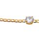 PULSEIRA ELOS OVAIS PONT FOLHEADO A OURO 18K - 20CM