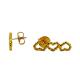 BRINCO TRIPLO CORA FOLHEADO A OURO 18K - 2,4CM