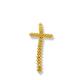 PINGENTE CRUZ FOLHEADA A OURO 18K -  5,5CM