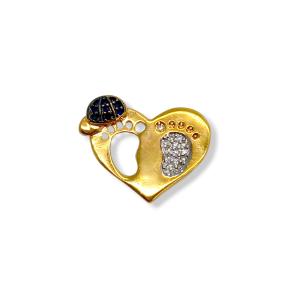 PINGENTE CORA MENINO FOLHEADO A OURO 18K -1,4CM