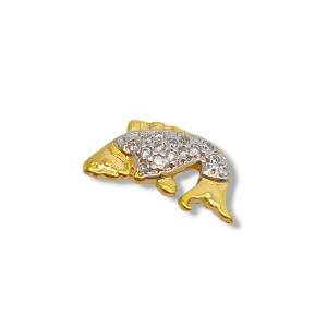 PINGENTE PEIXE FOLHEADO A OURO 18K- 8MM