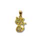 PINGENTE GATO FOLHEADO A OURO 18K - 2,2CM