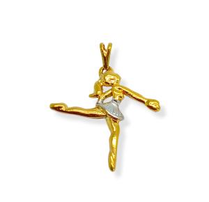 PINGENTE BALARINA FOLHEADO A OURO 18K- 2,6CM