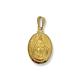 PINGENTE JESUS OVAL FOLHEADO A OURO 18K-2CM