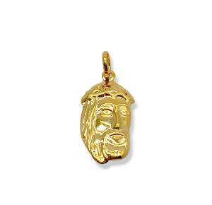 PINGENTE JESUS FOLHEADO A OURO 18K- 2,2CM