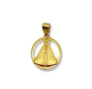 PINGENTE SRA APARECIDA FOLHEADO A OURO 18K - 2,2CM