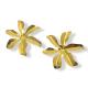 BRINCO FLOR FOLHEADO A OURO 18K -  5,2CM