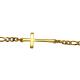 PULSEIRA CRUZ 3X1 FOLHEADO A OURO 18K - 19,8CM