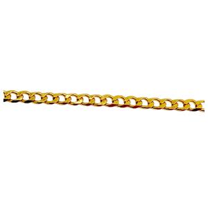 PULSEIRA GRUMET FOLHEADO A OURO 18K 20,5CM