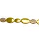 PULSEIRA OVAIS FOLHEADA A OURO 18K - 17,2CM