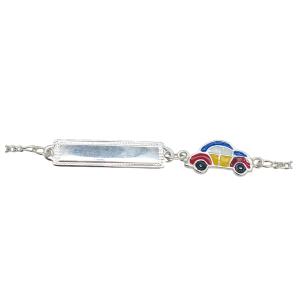 PULSEIRA CARRO PRATA  925 - 14CM