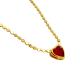 GARGANTILHA CORA RED FOLHEADA A OURO 18K- 57CM