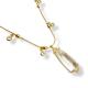 GARGANTILHA GOTA LUZ FOLHEADA A OURO 18K  - 56CM