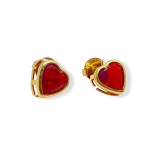 BRINCO CORA RED FOLHEADO A  OURO 18K - 8MM