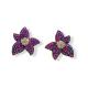 BRINCO FLOR FOLHEADO A OURO 18K - 1,4CM