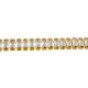 PULSEIRA PEDRAS ZIRC FOLHEADA A OURO 18K - 18,5CM