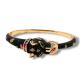 BRACELETE PANTERA FOLHEADA A OURO 18K - 6,5CM